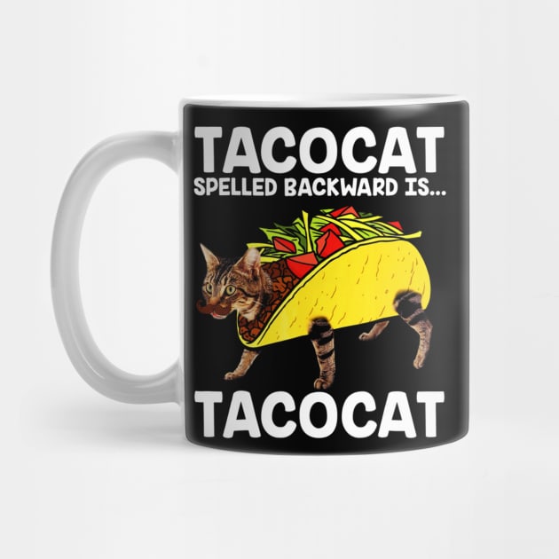 Taco & Cat Tacocat Spelled Backward Is Tacocat by CovidStore